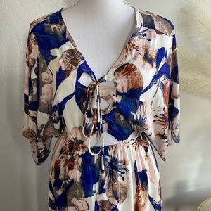 Lulus tie front maxi dress
